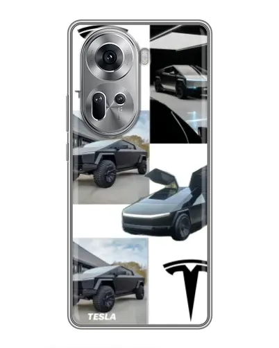 Чехол для OPPO Reno 11 5G с картинкой «Коллаж Cybertruck Tesla» Чехол для OPPO Reno 11 5G с картинкой «Коллаж Cybertruck Tesla»