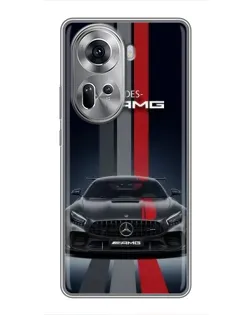 Чехол для OPPO Reno 11 5G с картинкой «Mercedes — белый карбон» Чехол для OPPO Reno 11 5G с картинкой «Mercedes — белый карбон»