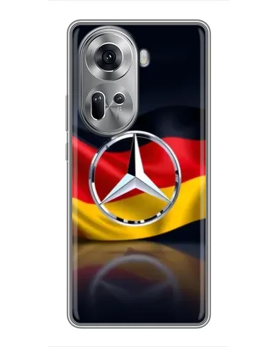 Чехол для OPPO Reno 11 5G с картинкой «Mercedes — флаг Германии» Чехол для OPPO Reno 11 5G с картинкой «Mercedes — флаг Германии»