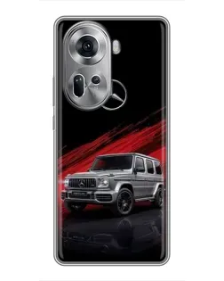 Чехол для OPPO Reno 11 5G с картинкой «Mercedes G-Class красный»