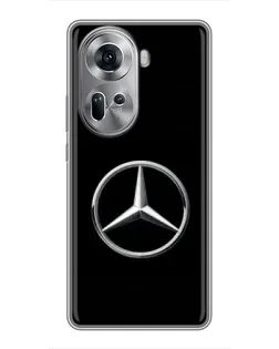 Чехол для OPPO Reno 11 5G с картинкой «Mercedes классический лого»