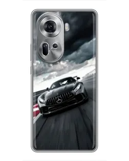 Чехол для OPPO Reno 11 5G с картинкой «Гоночный Mercedes AMG»
