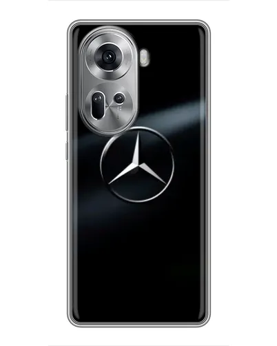 Чехол для OPPO Reno 11 5G с картинкой «Mercedes на металле» Чехол для OPPO Reno 11 5G с картинкой «Mercedes на металле»