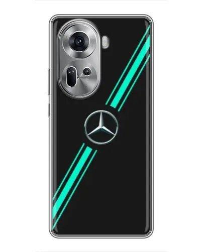 Чехол для OPPO Reno 11 5G с картинкой «Спортивные линии Mercedes» Чехол для OPPO Reno 11 5G с картинкой «Спортивные линии Mercedes»