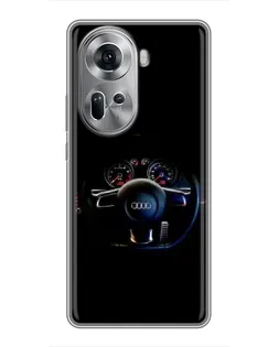 Чехол для OPPO Reno 11 5G с картинкой «Салон Audi — руль» Чехол для OPPO Reno 11 5G с картинкой «Салон Audi — руль»