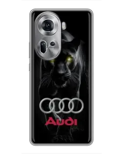 Чехол для OPPO Reno 11 5G с картинкой «Пантера и Audi» Чехол для OPPO Reno 11 5G с картинкой «Пантера и Audi»