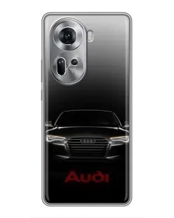 Чехол для OPPO Reno 11 5G с картинкой «Audi — градиентный контур» Чехол для OPPO Reno 11 5G с картинкой «Audi — градиентный контур»