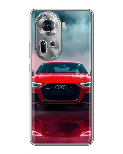 Чехол для OPPO Reno 11 5G с картинкой «Audi RS — красный стиль»