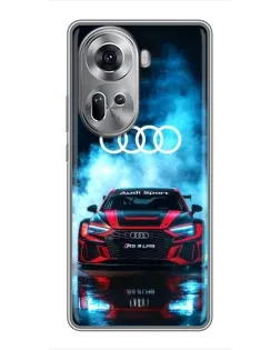 Чехол для OPPO Reno 11 5G с картинкой «Audi Sport — неон» Чехол для OPPO Reno 11 5G с картинкой «Audi Sport — неон»