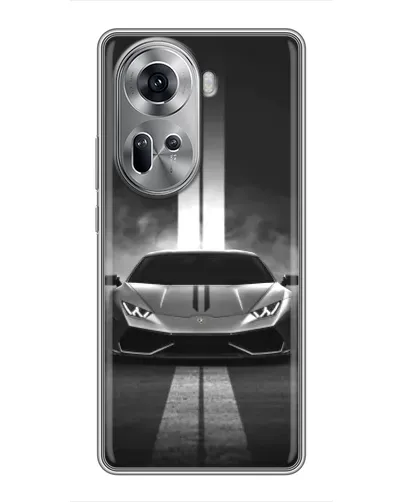 Чехол для OPPO Reno 11 5G с картинкой «Lamborghini симметрия дорог»