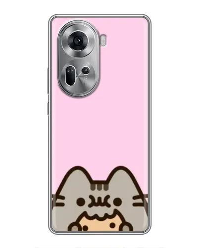 Чехол для OPPO Reno 11 5G с картинкой «Pusheen и печенье» Чехол для OPPO Reno 11 5G с картинкой «Pusheen и печенье»