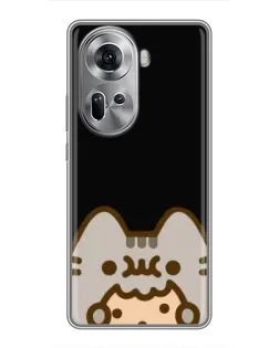 Чехол для OPPO Reno 11 5G с картинкой «Пушин на черном» Чехол для OPPO Reno 11 5G с картинкой «Пушин на черном»