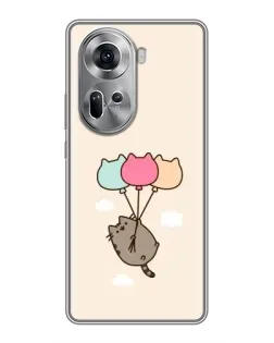 Чехол для OPPO Reno 11 5G с картинкой «Пушин на шариках» Чехол для OPPO Reno 11 5G с картинкой «Пушин на шариках»