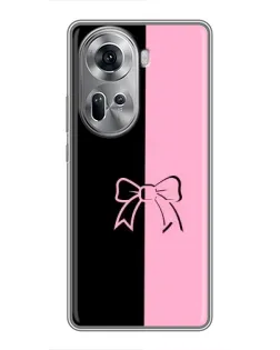 Чехол для OPPO Reno 11 5G с картинкой «Половинки банта»