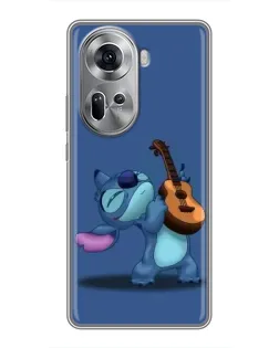 Чехол для OPPO Reno 11 5G с картинкой «Стич с укулеле»