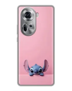Чехол для OPPO Reno 11 5G с картинкой «Stitch выглядывает»