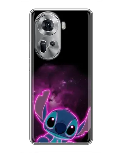 Чехол для OPPO Reno 11 5G с картинкой «Неоновый Stitch»