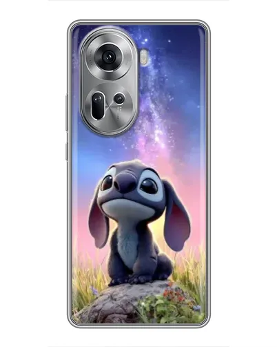 Чехол для OPPO Reno 11 5G с картинкой «Стич на рассвете»
