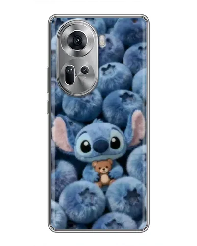 Чехол для OPPO Reno 11 5G с картинкой «Стич и голубика»