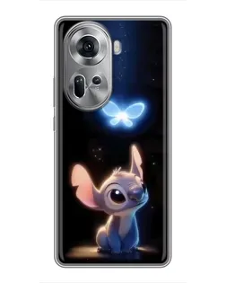 Чехол для OPPO Reno 11 5G с картинкой «Сияющий Стич»