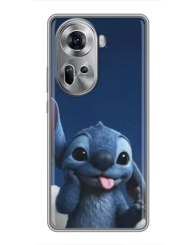 Чехол для OPPO Reno 11 5G с картинкой «Стич в облаках»