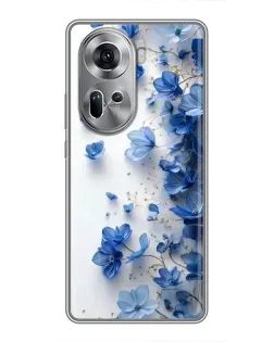 Чехол для OPPO Reno 11 5G с картинкой «Голубой цветочный каскад» Чехол для OPPO Reno 11 5G с картинкой «Голубой цветочный каскад»