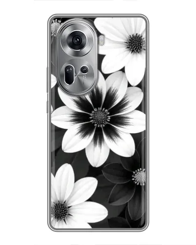 Чехол для OPPO Reno 11 5G с картинкой «Монохромные астры» Чехол для OPPO Reno 11 5G с картинкой «Монохромные астры»