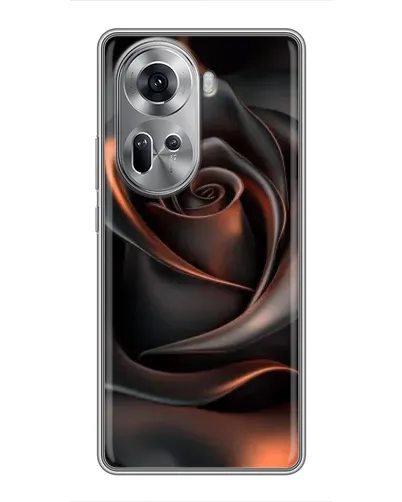 Чехол для OPPO Reno 11 5G с картинкой «Шелковая черная роза» Чехол для OPPO Reno 11 5G с картинкой «Шелковая черная роза»