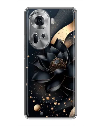 Чехол для OPPO Reno 11 5G с картинкой «Черный лотос» Чехол для OPPO Reno 11 5G с картинкой «Черный лотос»