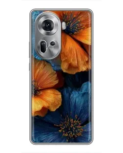 Чехол для OPPO Reno 11 5G с картинкой «Яркая сине-оранжевая флора» Чехол для OPPO Reno 11 5G с картинкой «Яркая сине-оранжевая флора»