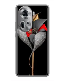 Чехол для OPPO Reno 11 5G с картинкой «Серебряный фантазийный цветок» Чехол для OPPO Reno 11 5G с картинкой «Серебряный фантазийный цветок»