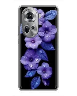 Чехол для OPPO Reno 11 5G с картинкой «Фиолетовые цветы с росою» Чехол для OPPO Reno 11 5G с картинкой «Фиолетовые цветы с росою»