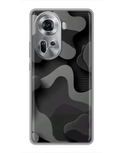 Чехол для OPPO Reno 11 5G с картинкой «Темный абстрактный камуфляж»