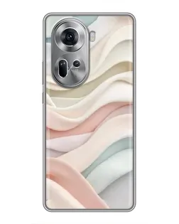 Чехол для OPPO Reno 11 5G с картинкой «Пастельные нежные волны»