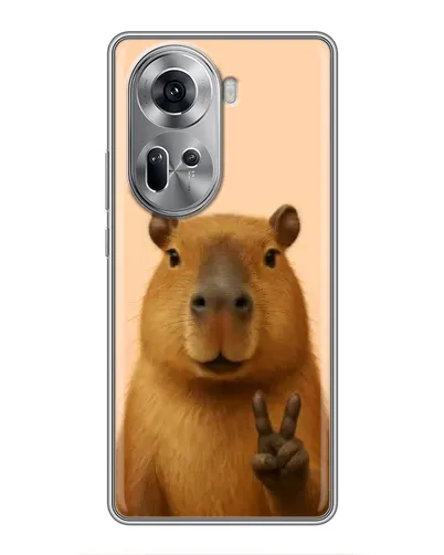 Чехол для OPPO Reno 11 5G с картинкой «Капибара виктория» Чехол для OPPO Reno 11 5G с картинкой «Капибара виктория»