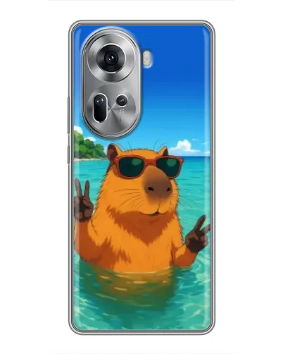 Чехол для OPPO Reno 11 5G с картинкой «Морская капибара» Чехол для OPPO Reno 11 5G с картинкой «Морская капибара»