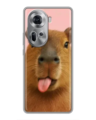 Чехол для OPPO Reno 11 5G с картинкой «Капибара с языком» Чехол для OPPO Reno 11 5G с картинкой «Капибара с языком»