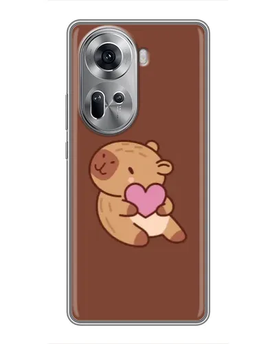 Чехол для OPPO Reno 11 5G с картинкой «Капибара с сердцем» Чехол для OPPO Reno 11 5G с картинкой «Капибара с сердцем»