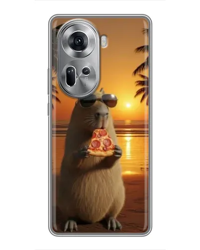 Чехол для OPPO Reno 11 5G с картинкой «Капибара с пиццей» Чехол для OPPO Reno 11 5G с картинкой «Капибара с пиццей»