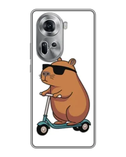 Чехол для OPPO Reno 11 5G с картинкой «Капибара на самокате» Чехол для OPPO Reno 11 5G с картинкой «Капибара на самокате»
