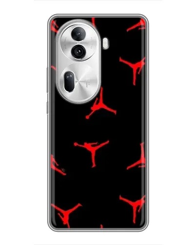 Чехол для OPPO Reno 11 Pro 5G с картинкой «Jordan Red Pattern» Чехол для OPPO Reno 11 Pro 5G с картинкой «Jordan Red Pattern»