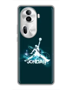 Чехол для OPPO Reno 11 Pro 5G с картинкой «Jordan Blue Fire»