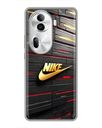 Чехол для OPPO Reno 11 Pro 5G с картинкой «Золотой Nike на металле» Чехол для OPPO Reno 11 Pro 5G с картинкой «Золотой Nike на металле»