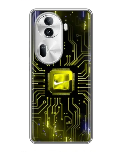 Чехол для OPPO Reno 11 Pro 5G с картинкой «Nike — золотая искра» Чехол для OPPO Reno 11 Pro 5G с картинкой «Nike — золотая искра»