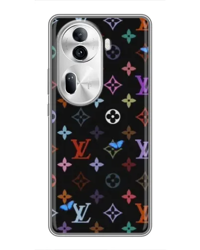 Чехол для OPPO Reno 11 Pro 5G с картинкой «Цветная монограмма LV»
