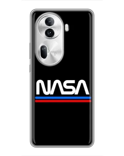 Чехол для OPPO Reno 11 Pro 5G с картинкой «NASA — классика Red Blue» Чехол для OPPO Reno 11 Pro 5G с картинкой «NASA — классика Red Blue»