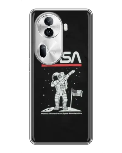 Чехол для OPPO Reno 11 Pro 5G с картинкой «NASA — шагаем по Луне» Чехол для OPPO Reno 11 Pro 5G с картинкой «NASA — шагаем по Луне»