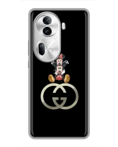 Чехол для OPPO Reno 11 Pro 5G с картинкой «Минни Маус на лого»