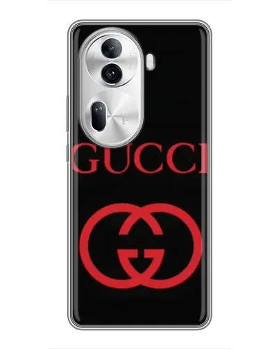 Чехол для OPPO Reno 11 Pro 5G с картинкой «Gucci — красный логотип»