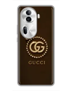 Чехол для OPPO Reno 11 Pro 5G с картинкой «Gucci — золотая бабочка» Чехол для OPPO Reno 11 Pro 5G с картинкой «Gucci — золотая бабочка»